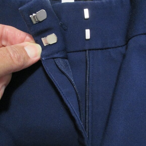 Chaus of New York navy cropped pants zipper pockets & stretch size 14 - Picture 7 of 11